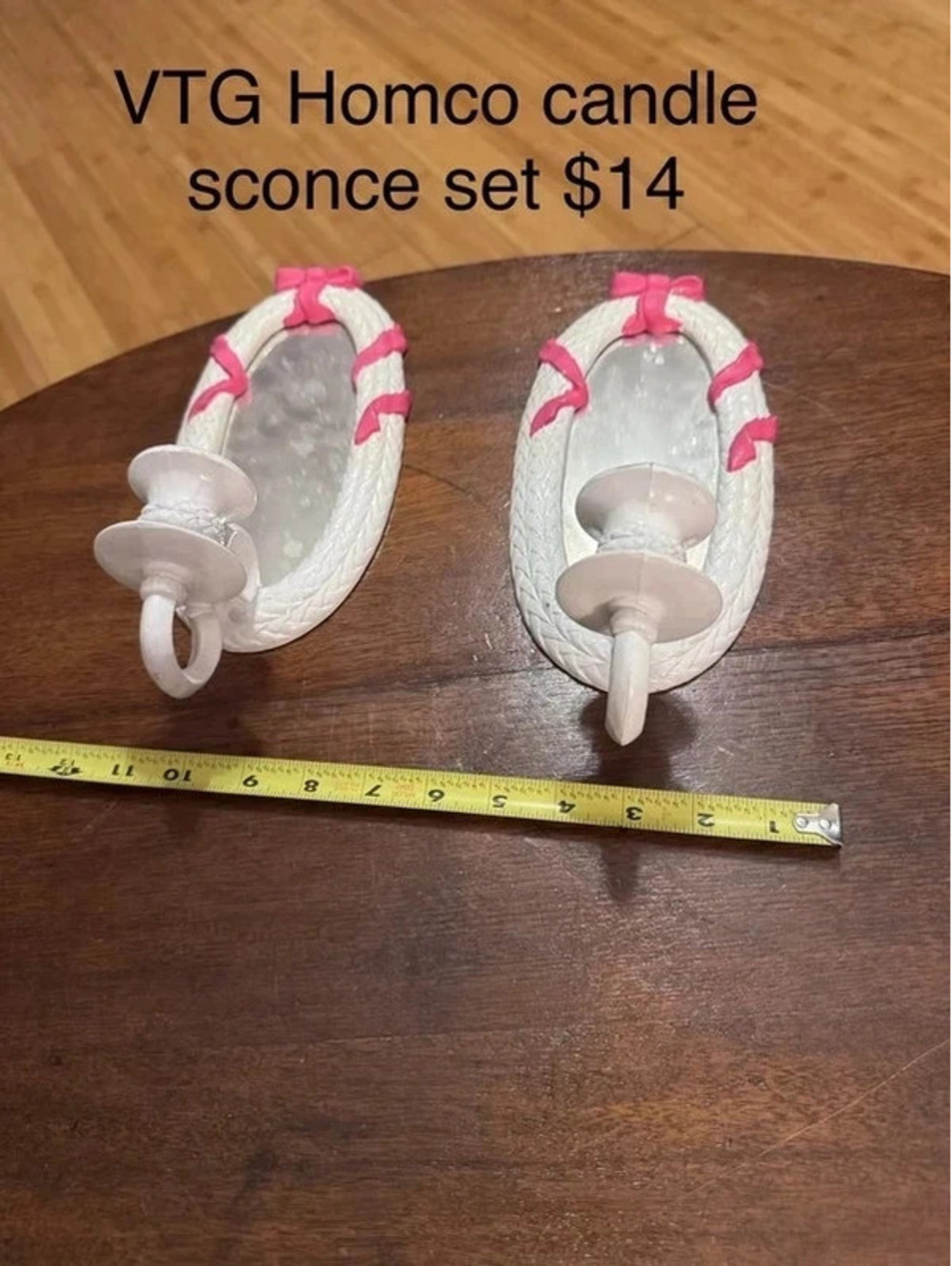Vintage Homco Candle Sconce Set